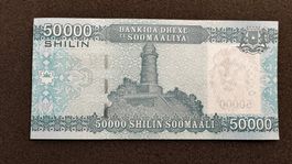 50`000 Shilin Banknote Somalia 2010 UNC